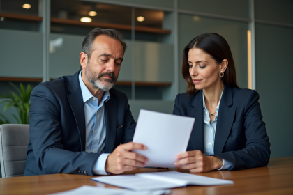 Expert en blazer navy &eacute;change un rapport avec une femme